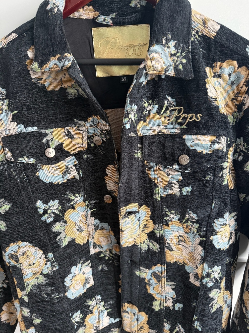 PRPS Gold Logo Patch Jacket with Black Interior